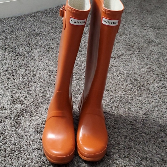 orange hunter boots
